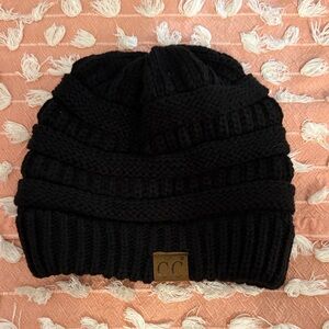 C.C Black Knit Beanie